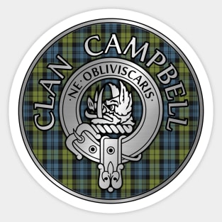 Clan Campbell Crest & Tartan Sticker